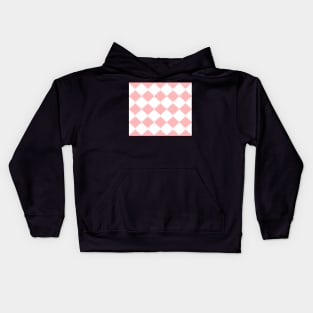 Abstract geometric pattern - pink and white. Kids Hoodie